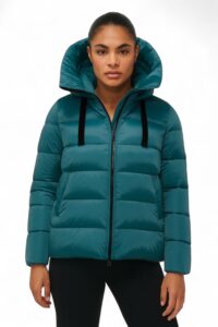 Teal, Black, Olive and Grey Hooded Jacket for Women